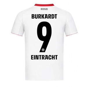 Eintracht Frankfurt Jonathan Burkardt #9 Jalkapallovaatteet Vieraspaita 2025-26 Lyhythihainen